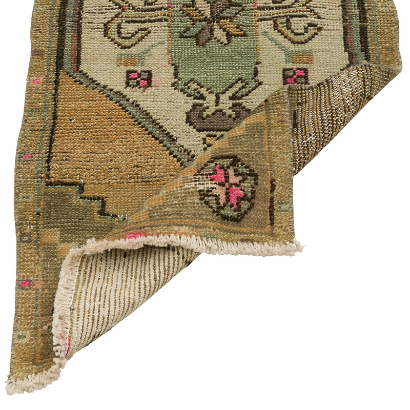 El Dokuma Vintage Halı - 46 cm x 95 cm - K0086030