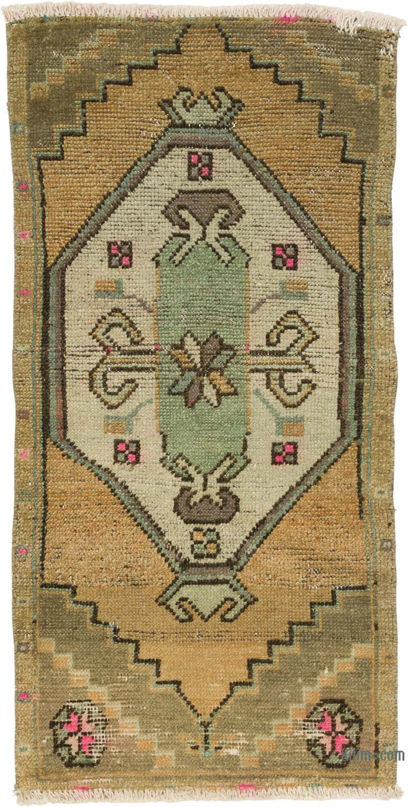 El Dokuma Vintage Halı - 46 cm x 95 cm - K0086030