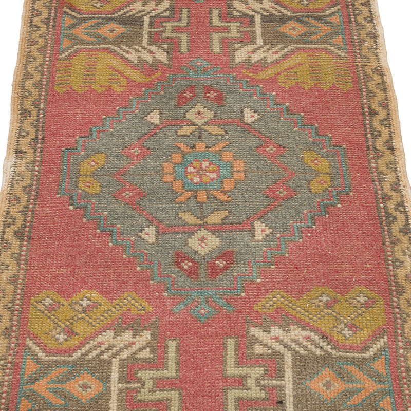 Vintage Turkish Hand-Knotted Rug - 1' 8" x 3' 3" (20" x 39") - K0086033