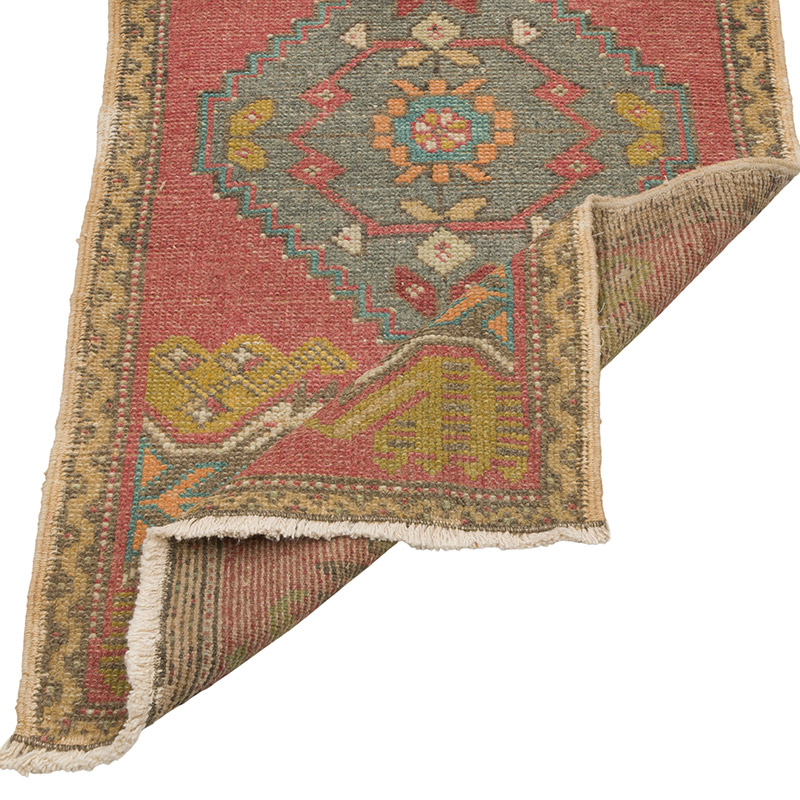 Vintage Turkish Hand-Knotted Rug - 1' 8" x 3' 3" (20" x 39") - K0086033
