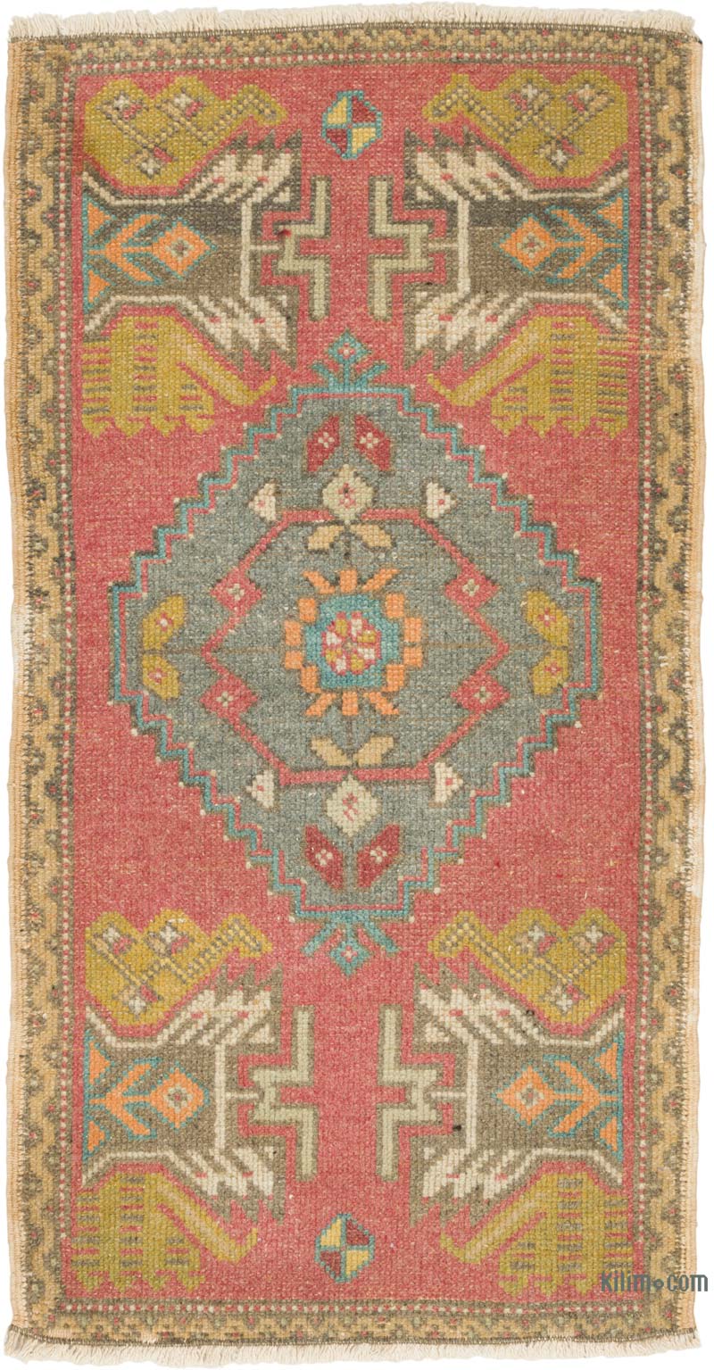 Vintage Turkish Hand-Knotted Rug - 1' 8" x 3' 3" (20" x 39") - K0086033