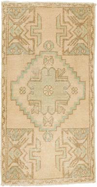 El Dokuma Vintage Halı - 46 cm x 90 cm
