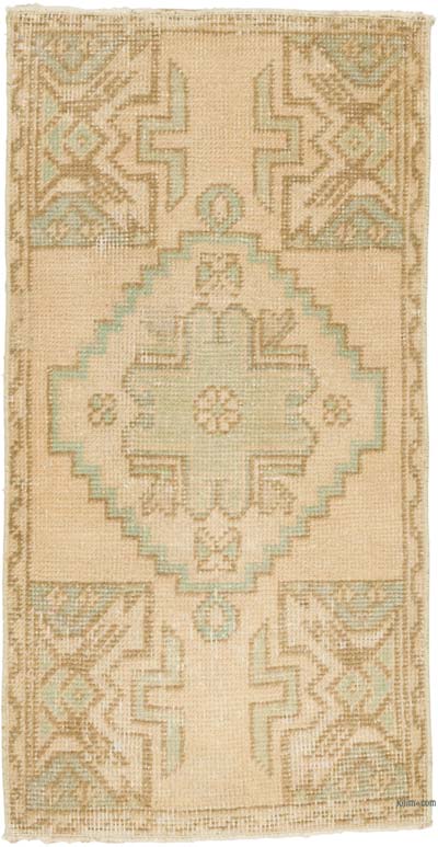 Alfombra Vintage Turca Anudada a Mano - 46 cm x 90 cm