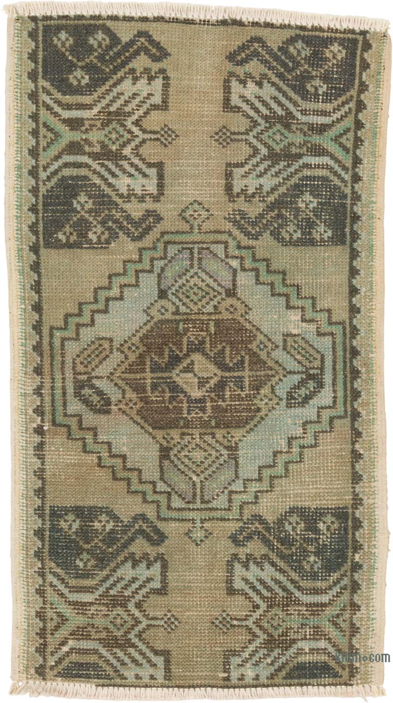 Vintage Turkish Hand-Knotted Rug - 1' 6" x 2' 9" (18" x 33") - K0086040