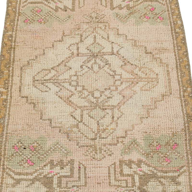 Alfombra Vintage Turca Anudada a Mano - 44 cm x 93 cm - K0086041