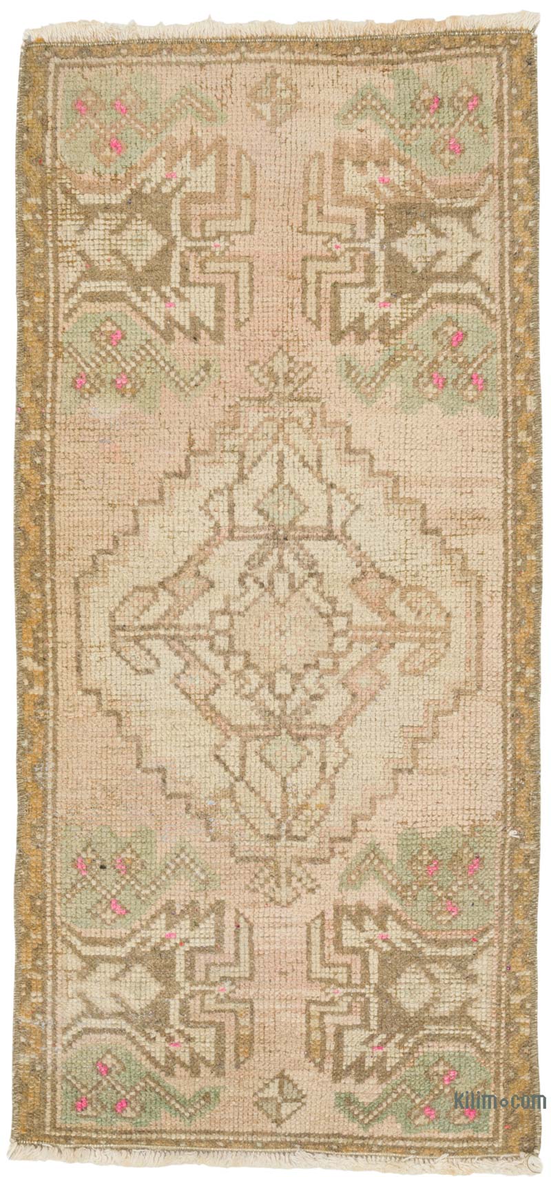 Alfombra Vintage Turca Anudada a Mano - 44 cm x 93 cm - K0086041