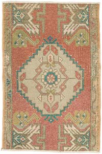 El Dokuma Vintage Halı - 50 cm x 75 cm