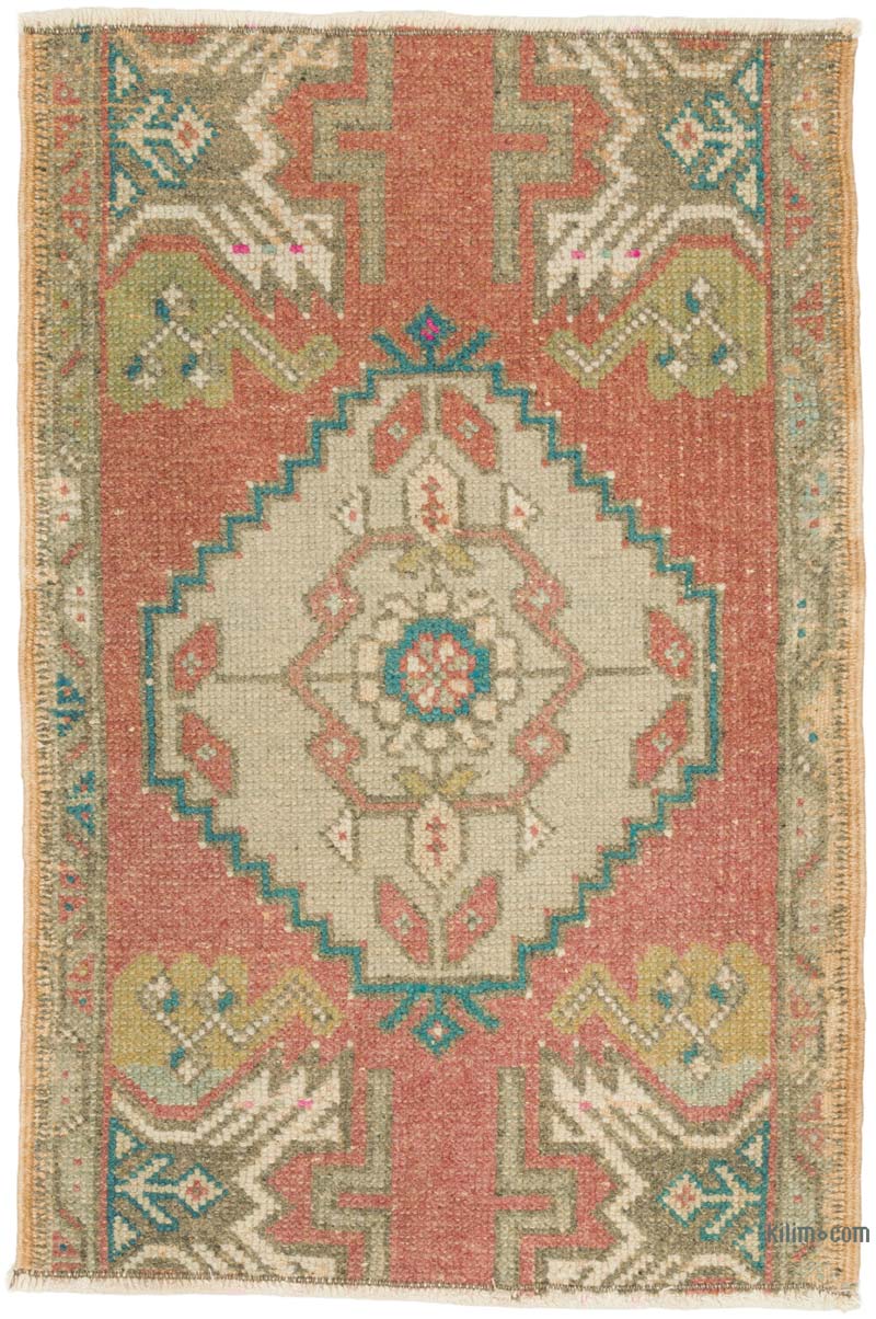 El Dokuma Vintage Halı - 50 cm x 75 cm - K0086043