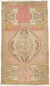 El Dokuma Vintage Halı - 55 cm x 96 cm