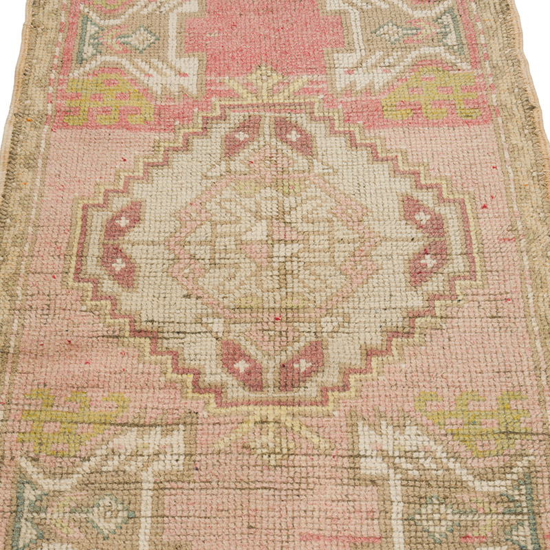 Alfombra Vintage Turca Anudada a Mano - 55 cm x 96 cm - K0086044