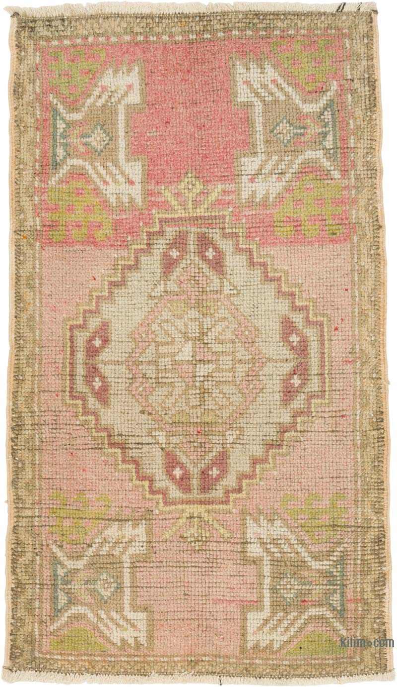 Alfombra Vintage Turca Anudada a Mano - 55 cm x 96 cm - K0086044