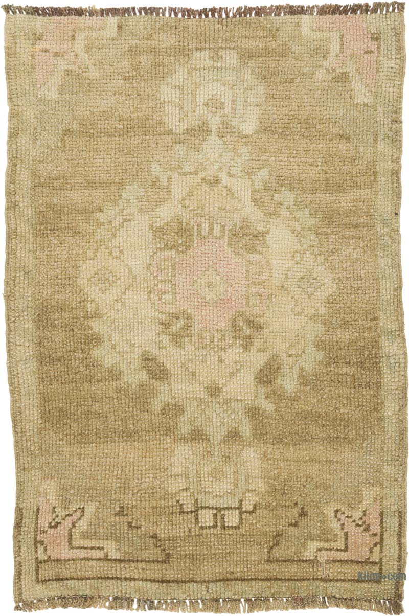 Alfombra Vintage Turca Anudada a Mano - 55 cm x 81 cm - K0086045