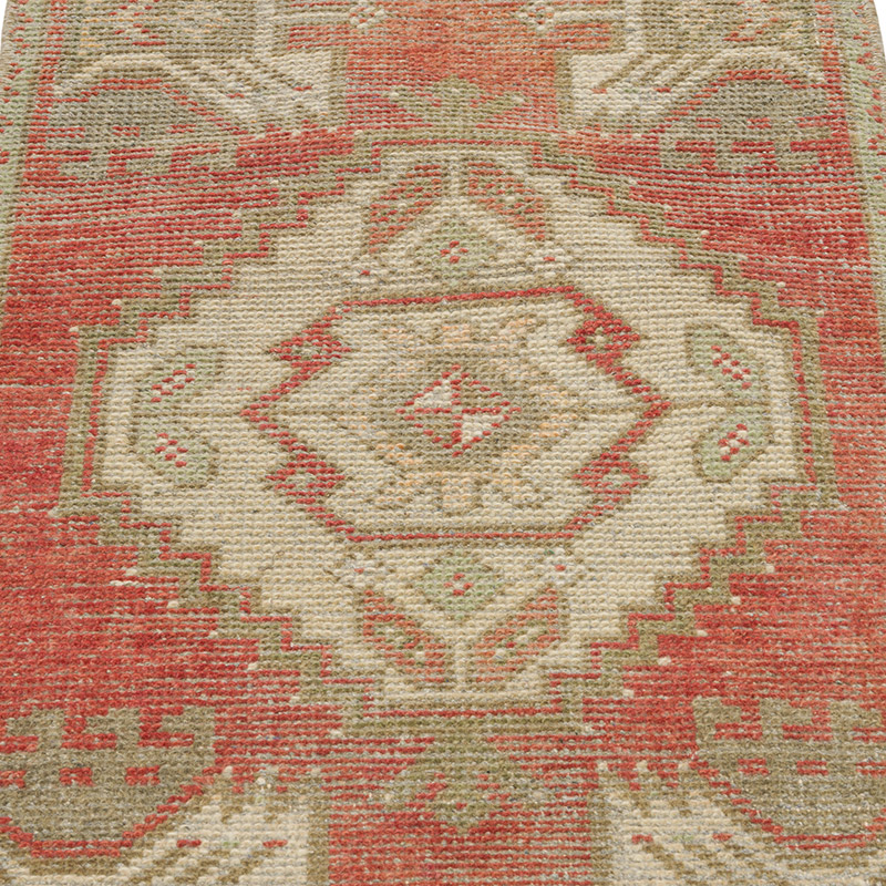 El Dokuma Vintage Halı - 45 cm x 93 cm - K0086049
