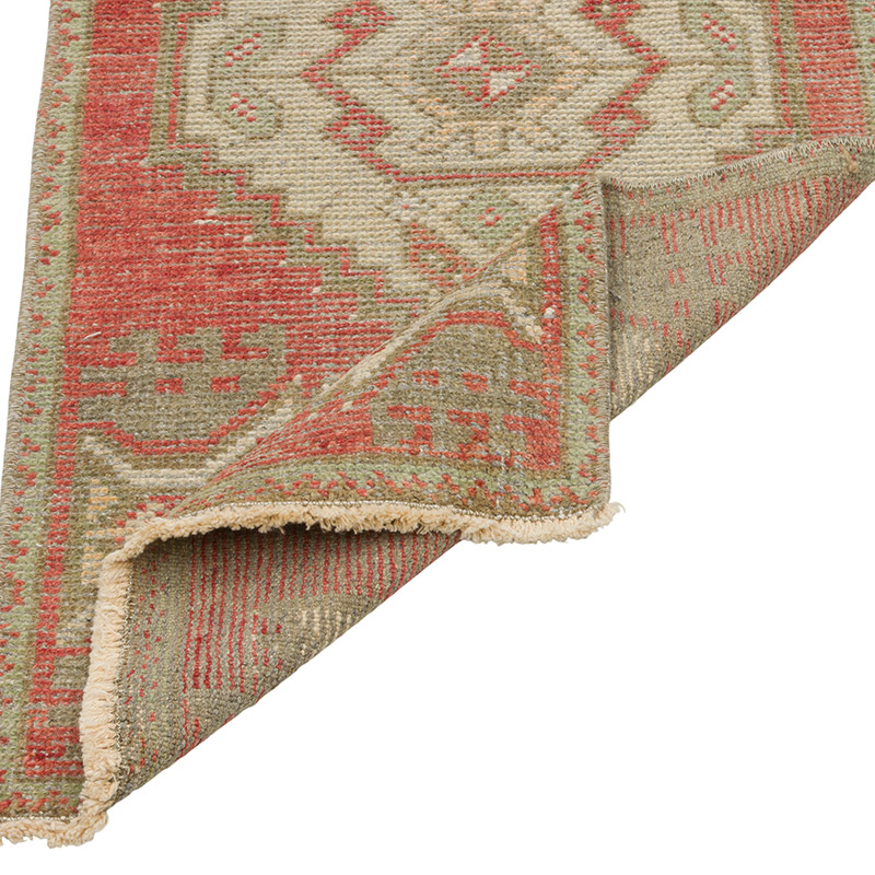 El Dokuma Vintage Halı - 45 cm x 93 cm - K0086049