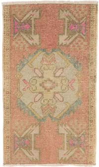 Alfombra Vintage Turca Anudada a Mano - 50 cm x 86 cm