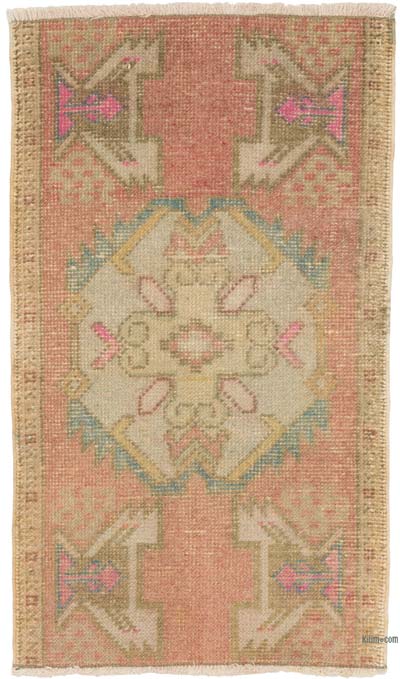 Alfombra Vintage Turca Anudada a Mano - 50 cm x 86 cm