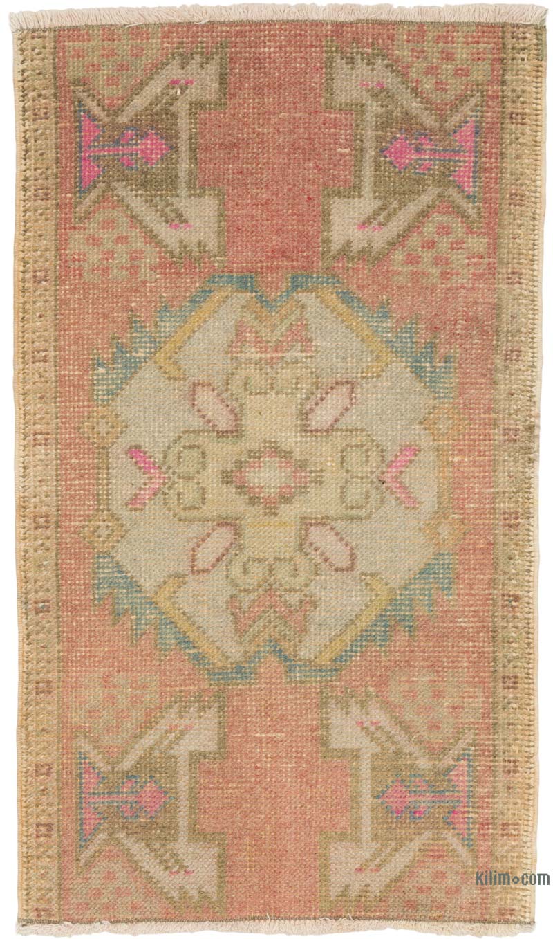 El Dokuma Vintage Halı - 50 cm x 86 cm - K0086050