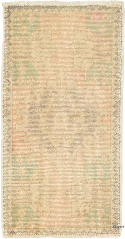 Alfombra Vintage Turca Anudada a Mano - 48 cm x 91 cm