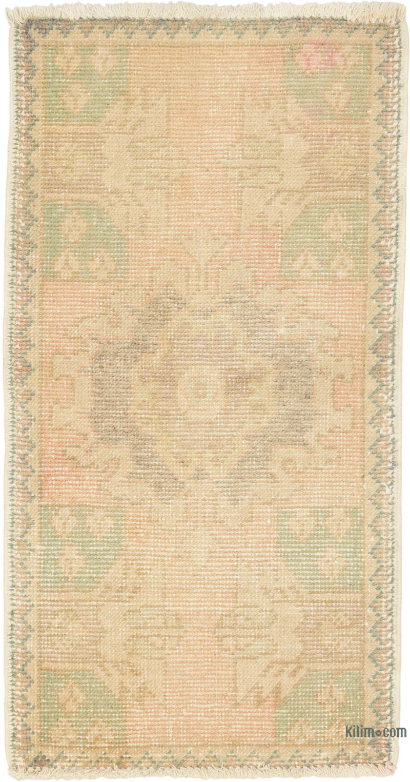 Alfombra Vintage Turca Anudada a Mano - 48 cm x 91 cm - K0086052