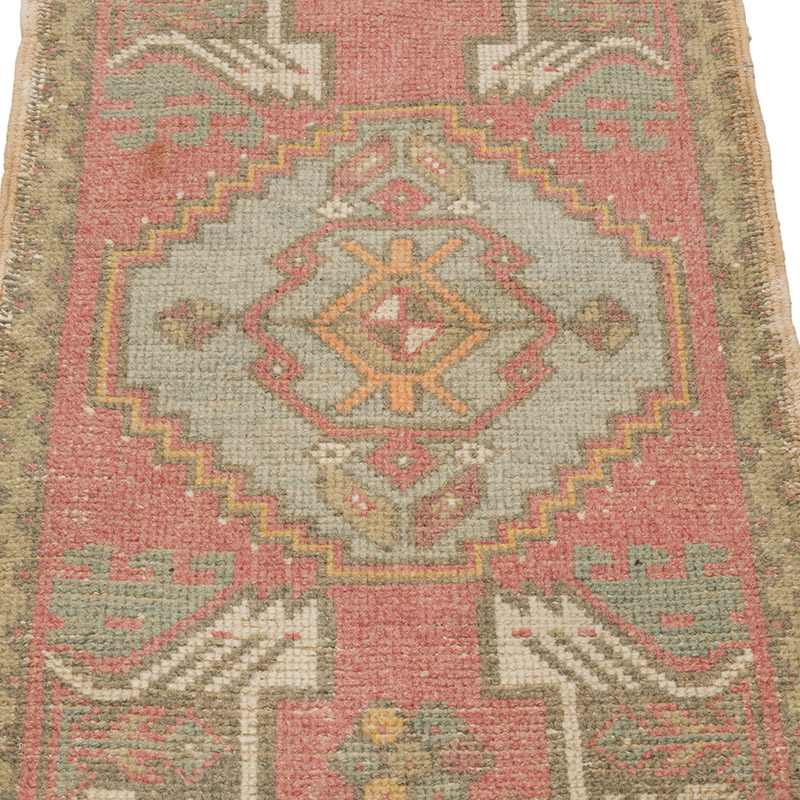 Vintage Turkish Hand-Knotted Rug - 1' 6" x 3'  (18" x 36") - K0086054