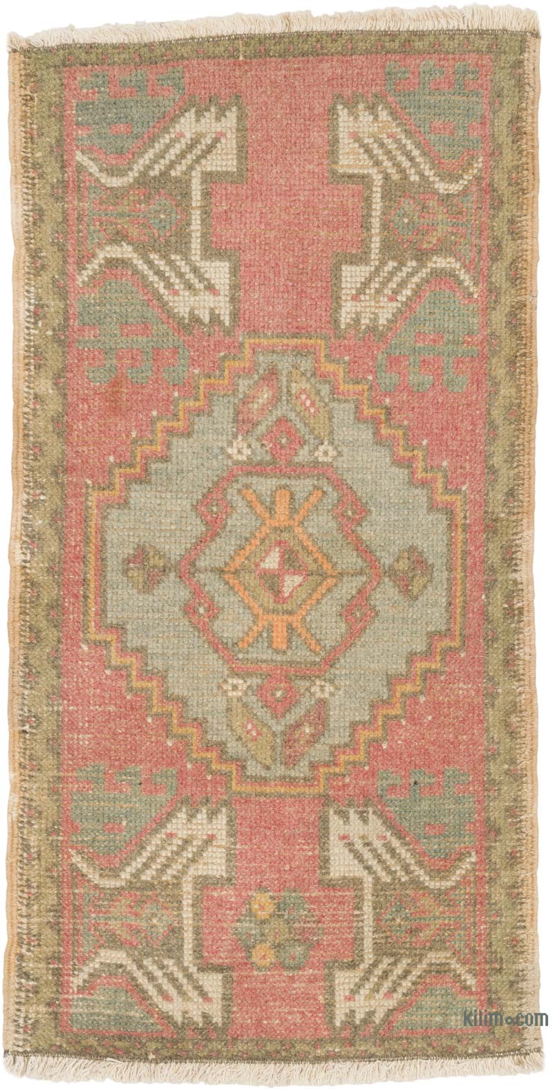 Vintage Turkish Hand-Knotted Rug - 1' 6" x 3'  (18" x 36") - K0086054