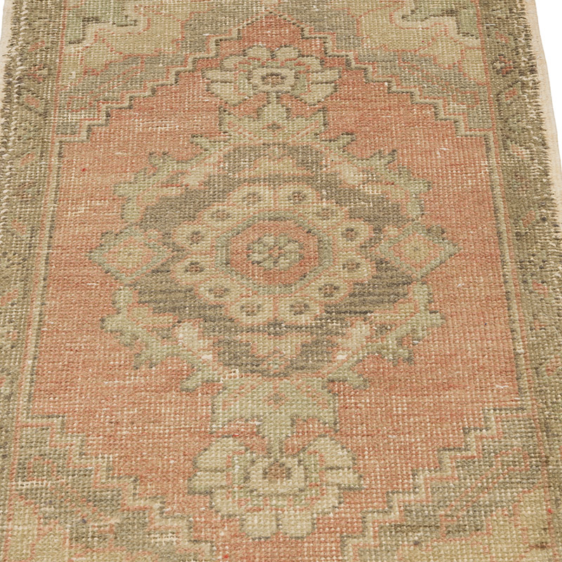 Alfombra Vintage Turca Anudada a Mano - 47 cm x 92 cm - K0086059