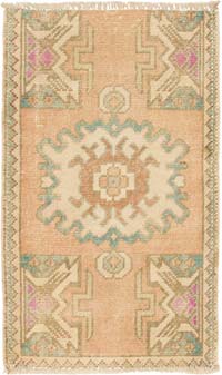 El Dokuma Vintage Halı - 54 cm x 90 cm