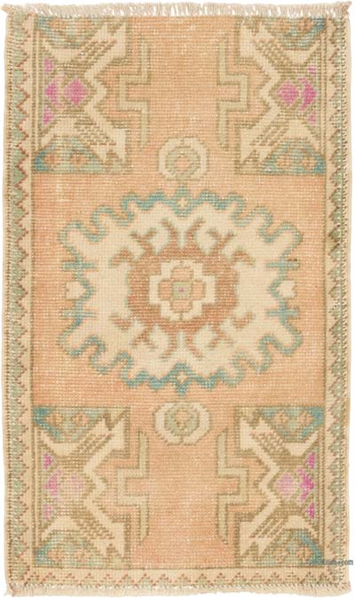 Alfombra Vintage Turca Anudada a Mano - 54 cm x 90 cm
