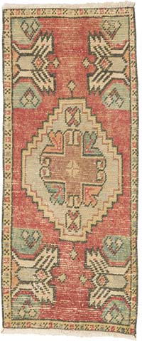 El Dokuma Vintage Halı - 41 cm x 98 cm