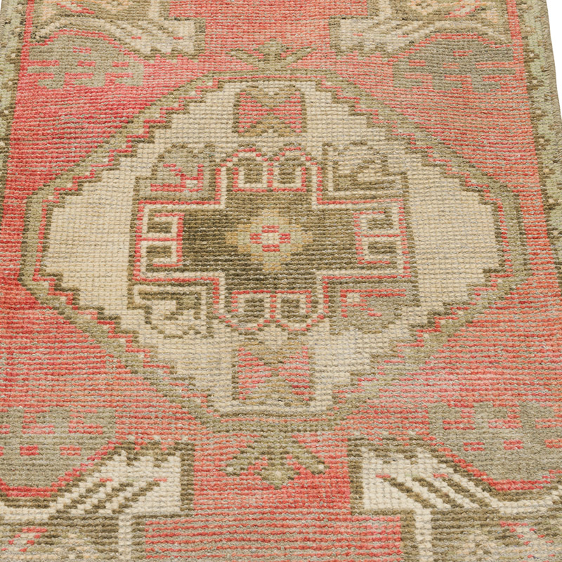 El Dokuma Vintage Halı - 47 cm x 95 cm - K0086063