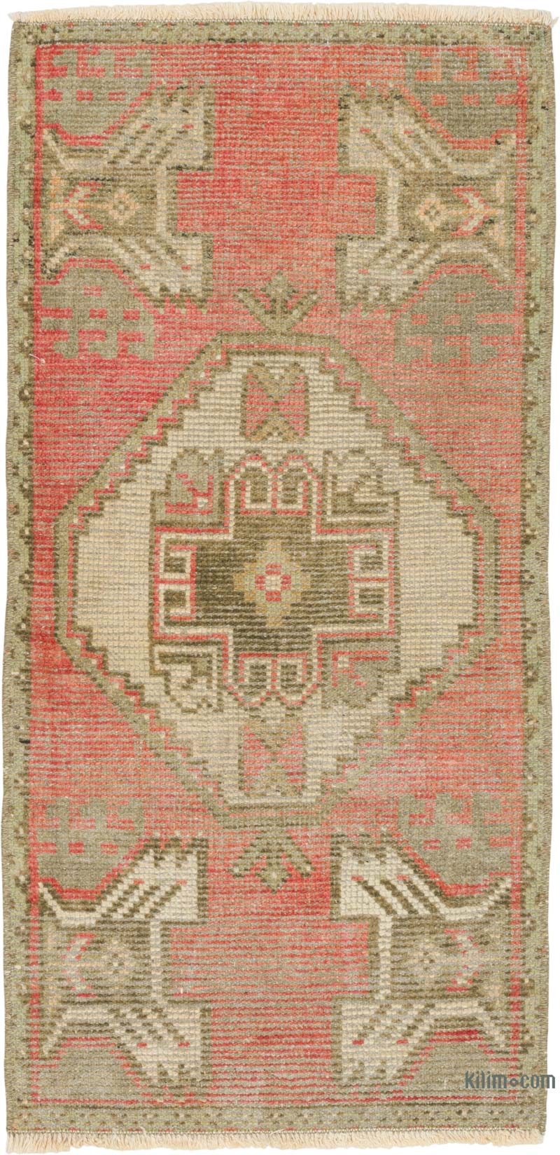 El Dokuma Vintage Halı - 47 cm x 95 cm - K0086063