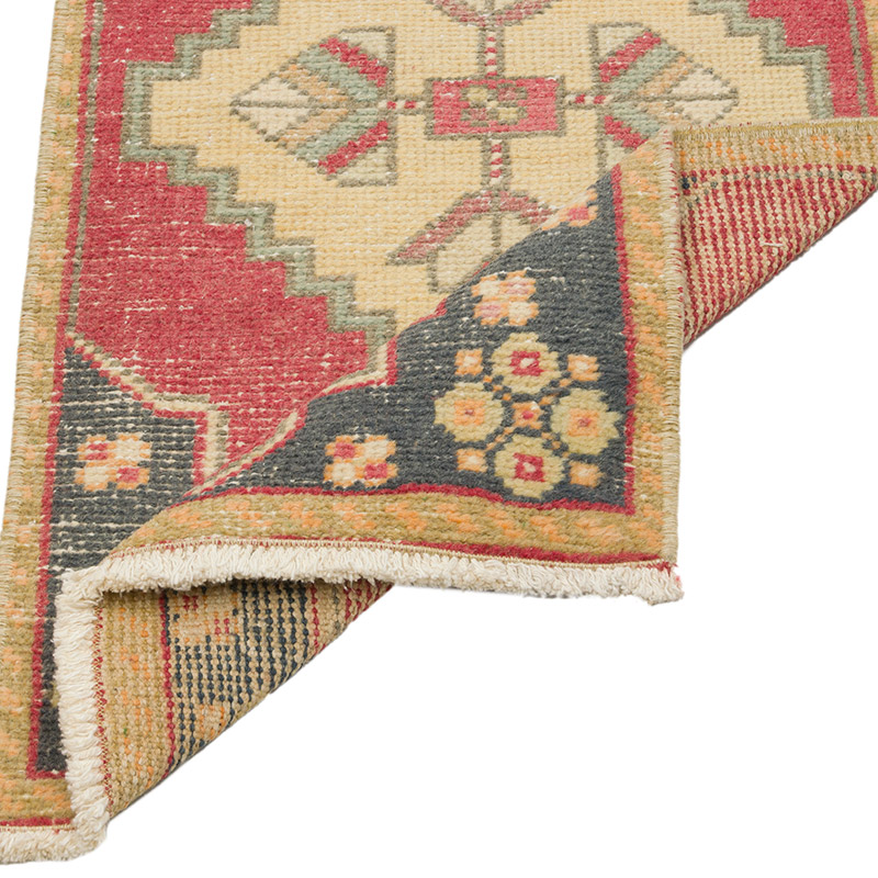 Alfombra Vintage Turca Anudada a Mano - 46 cm x 96 cm - K0086064