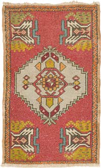 El Dokuma Vintage Halı - 53 cm x 87 cm