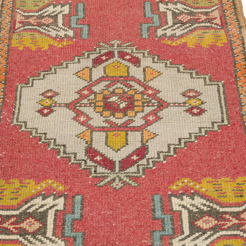 Alfombra Vintage Turca Anudada a Mano - 53 cm x 87 cm - K0086068