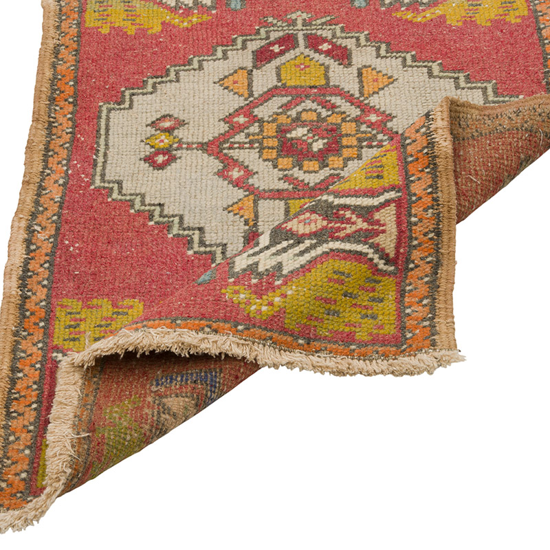 Alfombra Vintage Turca Anudada a Mano - 53 cm x 87 cm - K0086068