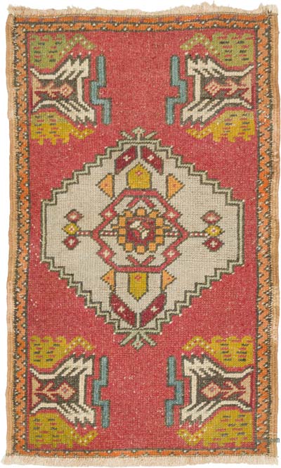 Alfombra Vintage Turca Anudada a Mano - 53 cm x 87 cm
