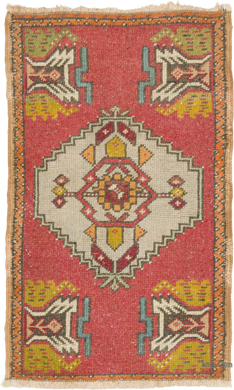 Alfombra Vintage Turca Anudada a Mano - 53 cm x 87 cm - K0086068