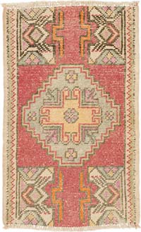 Alfombra Vintage Turca Anudada a Mano - 52 cm x 85 cm