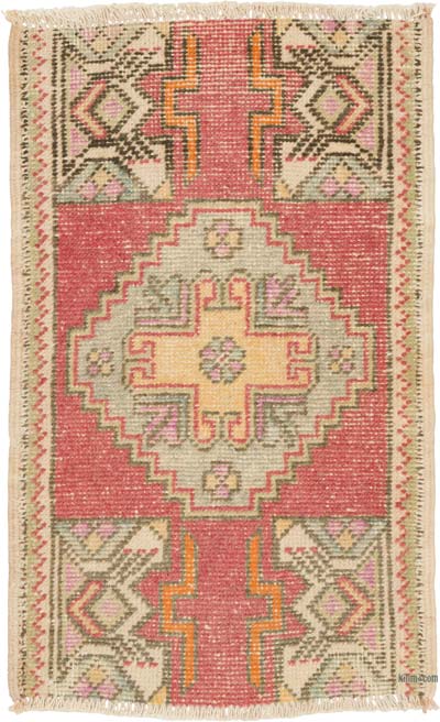 Alfombra Vintage Turca Anudada a Mano - 52 cm x 85 cm