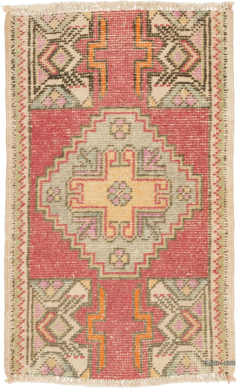 Alfombra Vintage Turca Anudada a Mano - 52 cm x 85 cm - K0086071