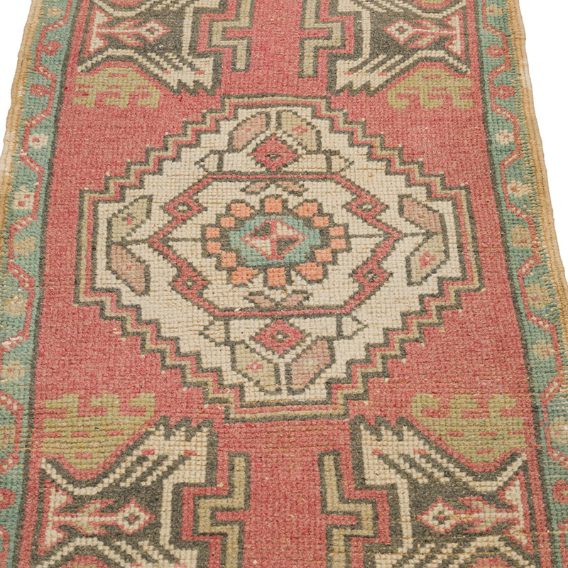 Alfombra Vintage Turca Anudada a Mano - 48 cm x 98 cm - K0086072