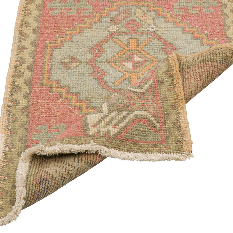 Vintage Turkish Hand-Knotted Rug - 1' 7" x 2' 11" (19" x 35") - K0086073