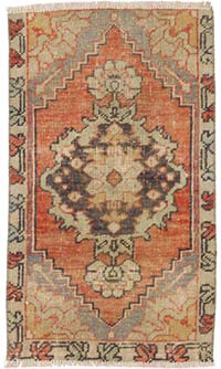 El Dokuma Vintage Halı - 45 cm x 76 cm