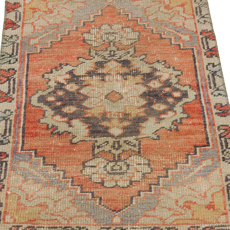 Alfombra Vintage Turca Anudada a Mano - 45 cm x 76 cm - K0086074