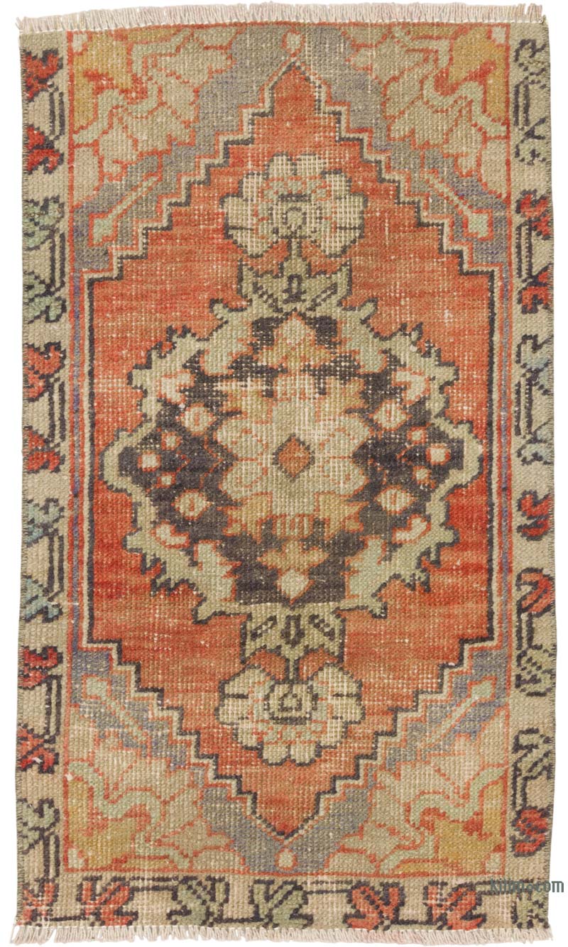 Alfombra Vintage Turca Anudada a Mano - 45 cm x 76 cm - K0086074