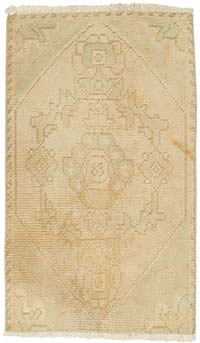 Vintage Turkish Hand-Knotted Rug - 1' 7" x 2' 7" (19" x 31")
