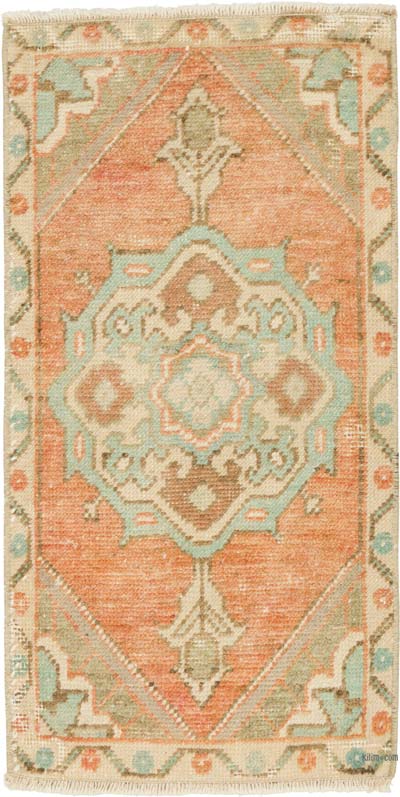El Dokuma Vintage Halı - 47 cm x 91 cm