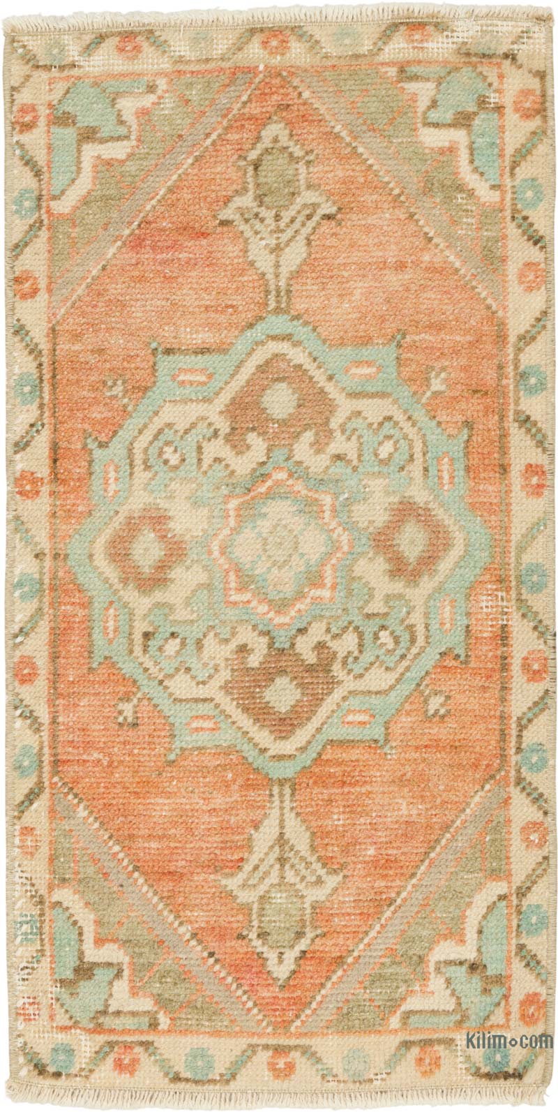Vintage Turkish Hand-Knotted Rug - 1' 7" x 3'  (19" x 36") - K0086076