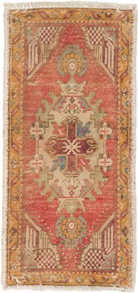 El Dokuma Vintage Halı - 45 cm x 95 cm