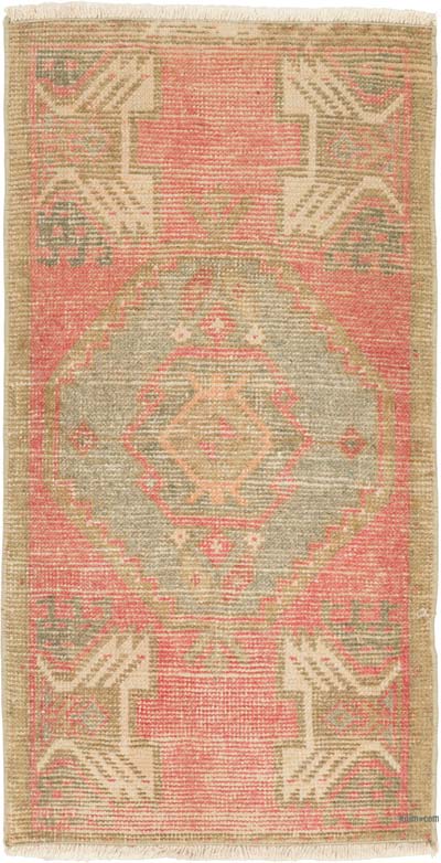 El Dokuma Vintage Halı - 47 cm x 90 cm